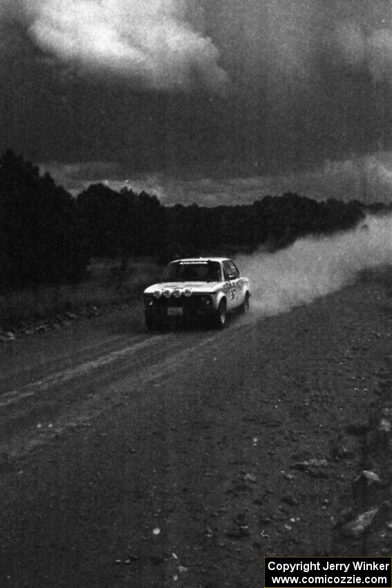 Rich Byford / Fran Olson BMW 2002 at speed on Witty Tom North, SS7.