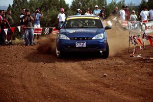 Craig Peeper / Ian Bevan Ford Focus ZX3 at the spectator location on Limestone North, SS8.