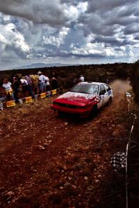 Jay Streets / Al Kintigh Toyota Corolla  at the spectator location on Limestone North, SS8.