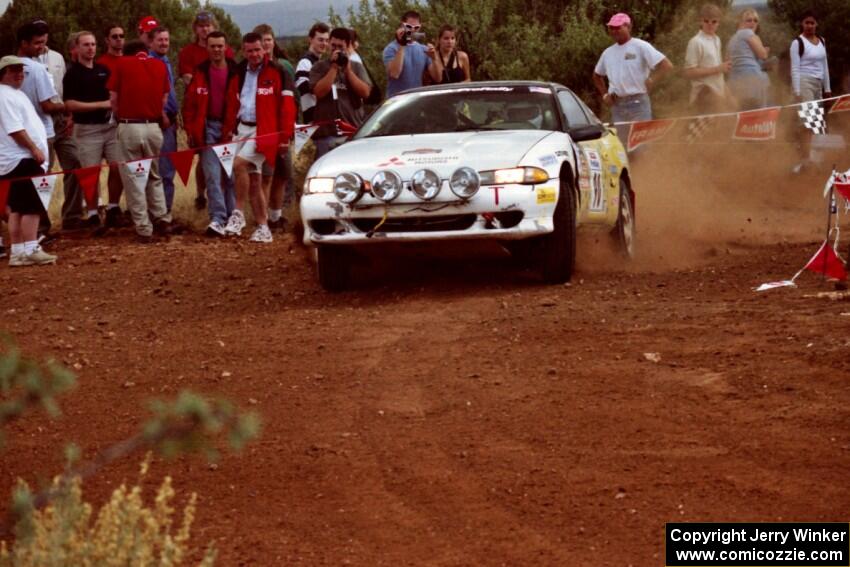 Lauchlin O'Sullivan / John Dillon Mitsubishi Eclipse GSX at the spectator location on Limestone North, SS8.