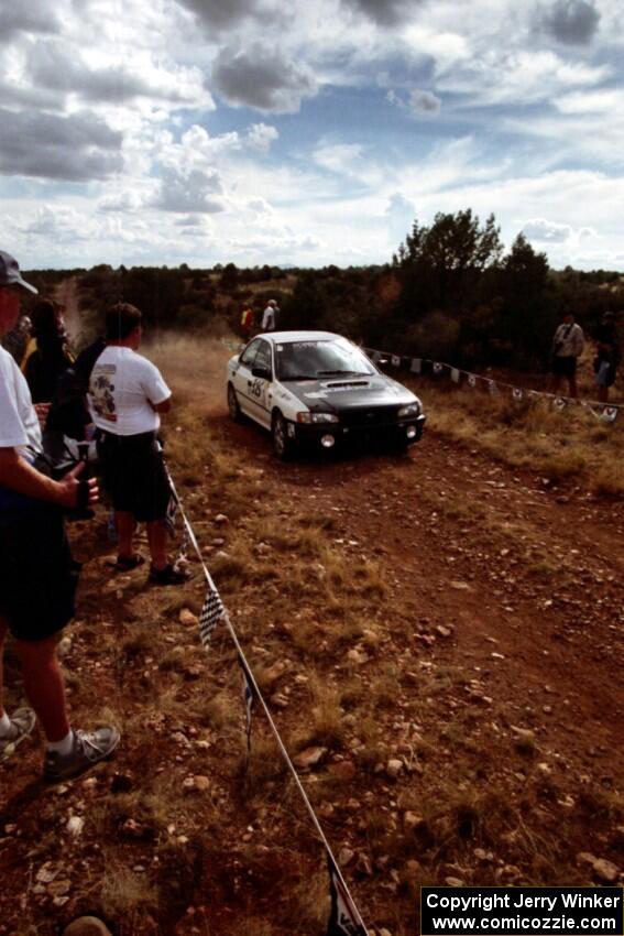 Bruce Brown / Bob Moe Subaru Impreza  at the spectator location on Limestone North, SS8.