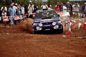 Ralph Kosmides / Joe Noyes Subaru WRX STi at the spectator location on Limestone North, SS8.