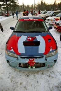 Alec Ellsworth / Steve Kaczkowski Mitsubishi Lancer Evo IV at parc expose in Atlanta before the start.