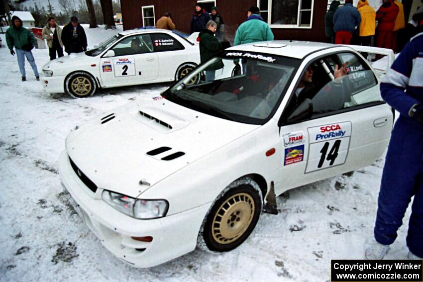 Mark Lovell / Steve Turvey and Karl Scheible / Brian Maxwell Subaru WRX STis at parc expose.