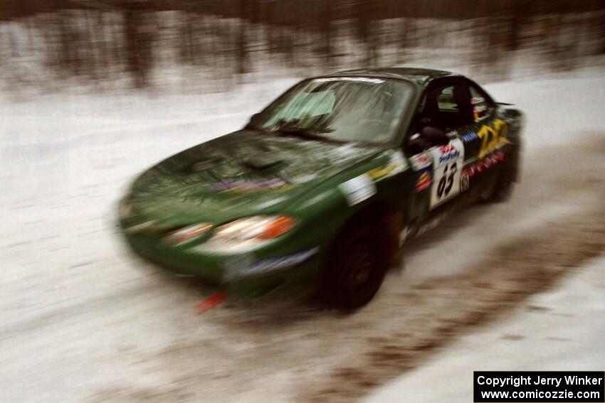 Tad Ohtake / Bob Martin Ford Escort ZX2 at speed on SS1, Hardwood Hills Rd.