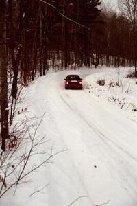 Sylvester Stepniewski / Adam Pelc Audi 4000 Quattro at speed on SS1, Hardwood Hills Rd.