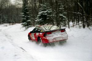 Brendan Cunningham / Paul McClean Eagle Talon at speed on SS1, Hardwood Hills Rd.