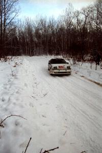 Carlos Lopez / John Atsma Eagle Talon comes out of a sharp corner on SS1, Hardwood Hills Rd.