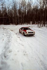 John Bogert / Daphne Bogert Toyota Celica All-trac comes out of a sharp corner on SS1, Hardwood Hills Rd.