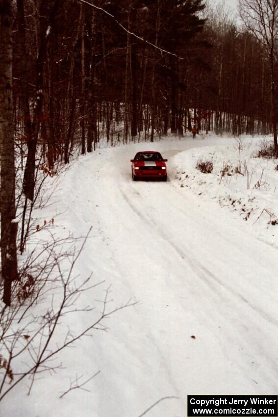 Sylvester Stepniewski / Adam Pelc Audi 4000 Quattro at speed on SS1, Hardwood Hills Rd.