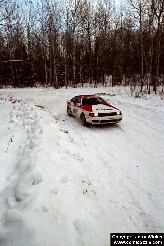 John Bogert / Daphne Bogert Toyota Celica All-trac comes out of a sharp corner on SS1, Hardwood Hills Rd.