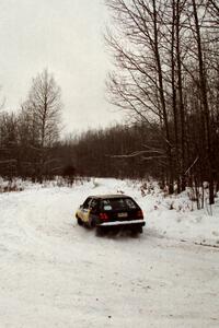 William Tremmel / Peter Coleman VW GTI at a sharp corner on SS1, Hardwood Hills Rd.