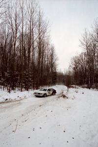 Jerry Brownell / Jim Windsor Chevy Citation comes into a sharp corner on SS1, Hardwood Hills Rd.