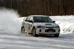 Seamus Burke / Frank Cunningham Mitsubishi Lancer Evo IV at speed on SS4, Avery Lake.