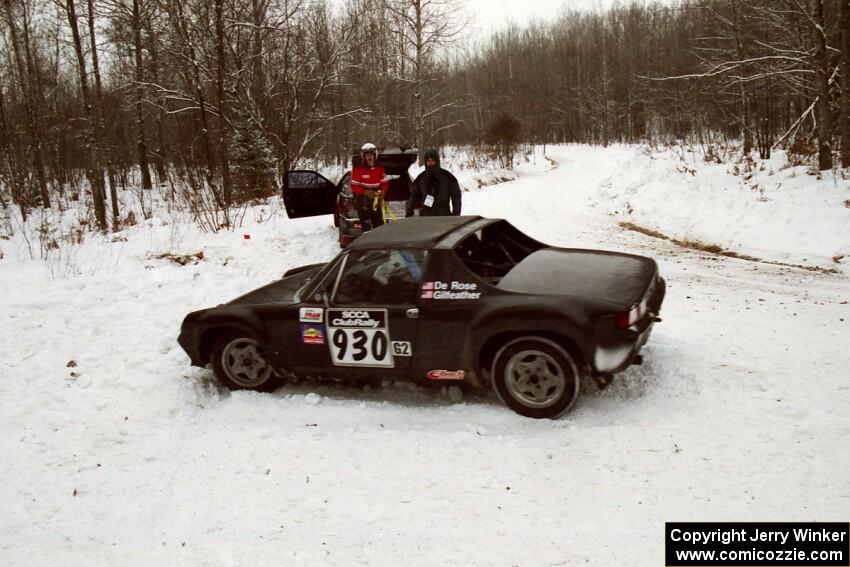 Greg Gilfeather / Don DeRose Porsche 914/4 goes off to avoid the Dennis Martin / Chris Plante Mitsubishi Eclipse GSX on SS1.