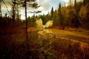 Tim Paterson / Scott Ferguson Mitsubishi Lancer Evo IV at the midpoint water crossing on SS2, Herman.