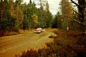 Henry Krolikowski / Cindy Krolikowski Subaru WRX STi at the midpoint water crossing on SS2, Herman.