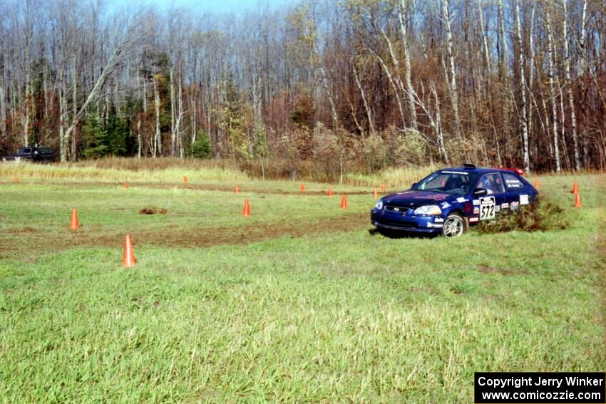 James Robinson / Jim Newton Honda Civic on SS1, Casino.