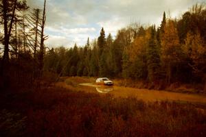 Tony Chavez / Doug Robinson VW GTI at the midpoint water crossing on SS2, Herman.