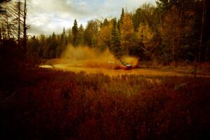 Scott Harvey, Jr. / Jeff Hribar Eagle Talon TSi at the midpoint water crossing on SS2, Herman.