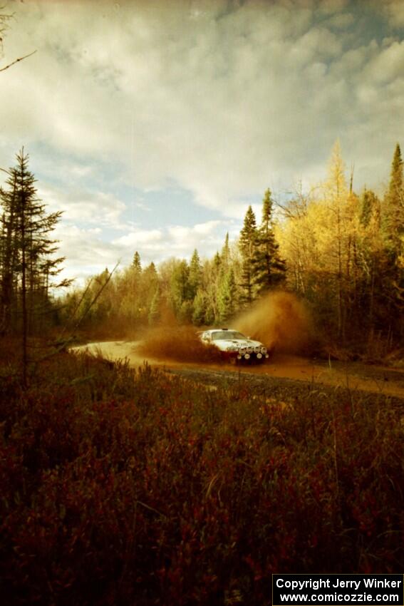 Brian Vinson / Richard Beels Toyota Supra Turbo at the midpoint water crossing on SS2, Herman.