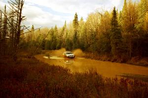 Art Burmeister / Dave Weiman VW GTI at the midpoint water crossing on SS2, Herman.