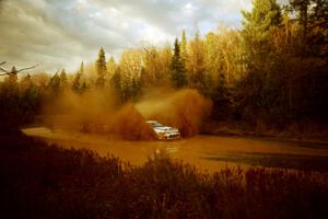 Chris Gilligan / Joe Petersen Mistubishi Eclipse GSX at the midpoint water crossing on SS2, Herman.