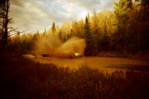 Mike Bodnar / D.J. Bodnar Eagle Talon at the midpoint water crossing on SS2, Herman.