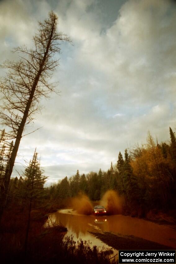 Ron Nelson / Mike Schaefer Eagle Talon at the midpoint water crossing on SS2, Herman.