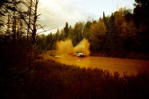 Brian Dondlinger / Mike Christopherson VW Jetta at the midpoint water crossing on SS2, Herman.