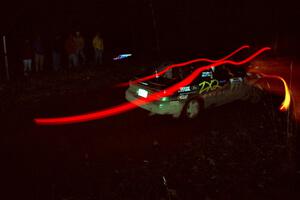 Tad Ohtake / Bob Martin Ford Escort ZX2 at speed near the finish of SS6, Passmore II.