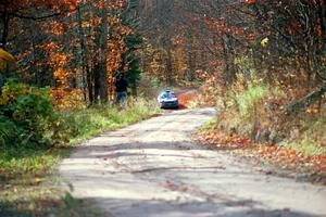 Mark Lovell / Steve Turvey Subaru WRX STi near the finish of SS13, Gratiot Lake I.