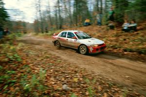 Henry Joy IV / Chris Griffin Mitsubishi Lancer Evo II near the finish of SS13, Gratiot Lake I.