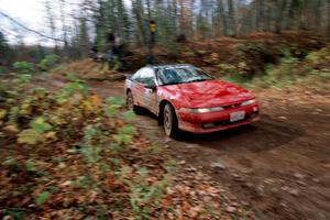 Jouni Pohjolainen / John Matikainen Eagle Talon near the finish of SS13, Gratiot Lake I.