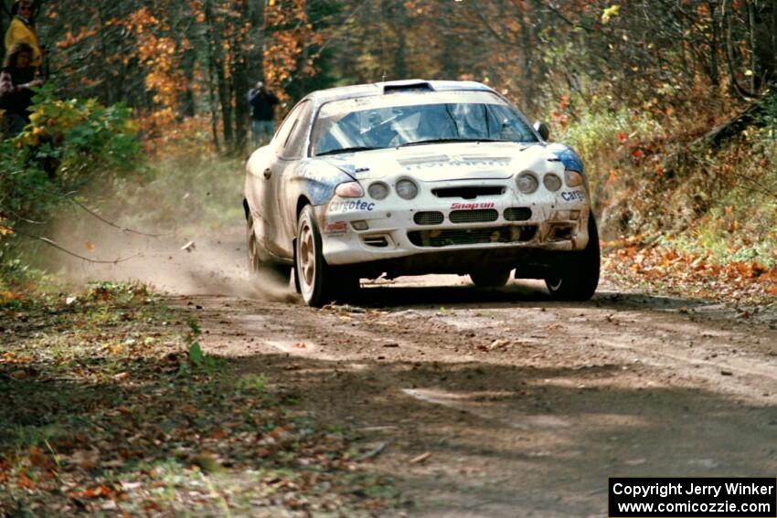 Richard Tuthill / Nicky Beech Hyundai Tiburon near the finish of SS13, Gratiot Lake I.