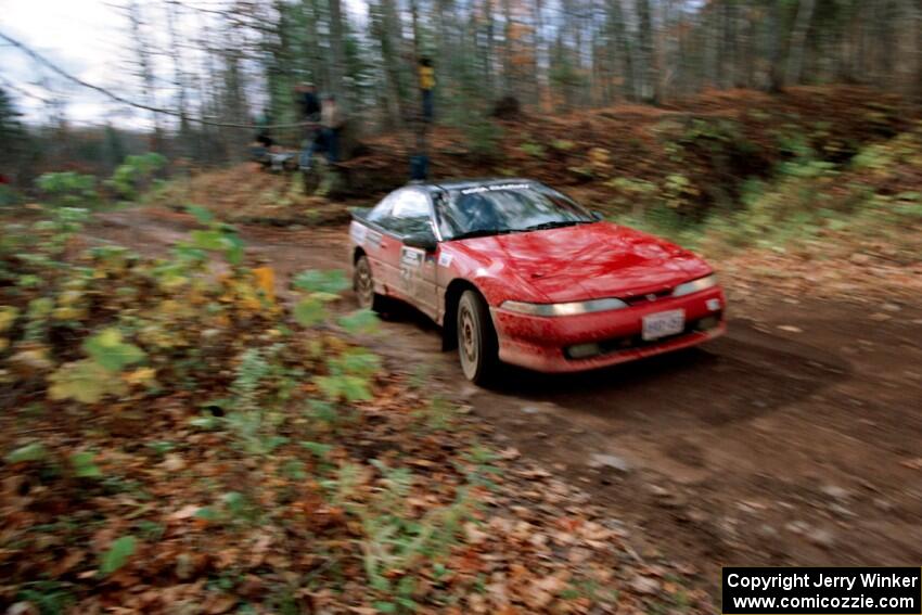 Jouni Pohjolainen / John Matikainen Eagle Talon near the finish of SS13, Gratiot Lake I.