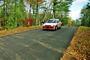 Henry Joy IV / Chris Griffin Mitsubishi Lancer Evo II at the midpoint jump on SS16, Brockway Mt.