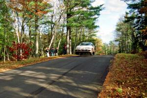 Bryan Pepp / Jerry Stang Eagle Talon at the midpoint jump on SS16, Brockway Mt.