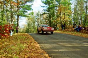 Jeremy Butts / Jon Vrzal Ford Mustang GT at the midpoint jump on SS16, Brockway Mt.