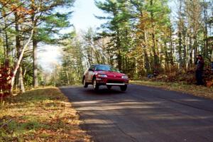 Charles Sherrill / Bryan O'Neal Honda CRX Si at the midpoint jump on SS16, Brockway Mt.