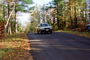 Tony Chavez / Doug Robinson VW GTI at the midpoint jump on SS16, Brockway Mt.