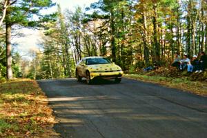 Rod Dean / Nichole Dean Plymouth Laser RS at the midpoint jump on SS16, Brockway Mt.