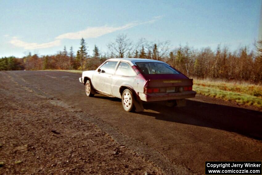 Jerry Brownell / Jim Windsor Chevy Citation X-11 at speed on SS16, Brockway Mt.