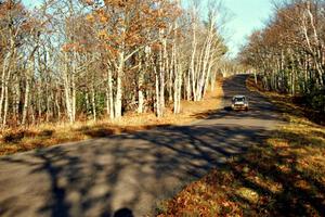 Mike Christopherson / Brian Dondlinger VW Jetta at speed on SS16, Brockway Mt.