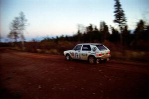 Jon Hamilton / Josh Westhoven VW Rabbit near the finish of SS19, Gratiot Lake II.