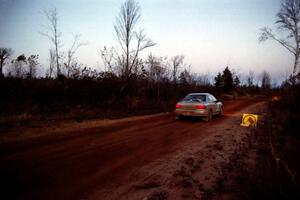 Russ Hodges / Jimmy Brandt Subaru WRX near the finish of SS19, Gratiot Lake II.