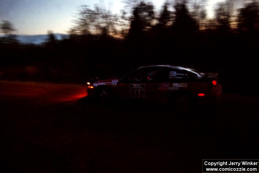 Scott Harvey, Jr. / Jeff Hribar Eagle Talon TSi near the finish of SS19, Gratiot Lake II.