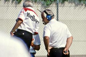 Roger Penske in pit lane.