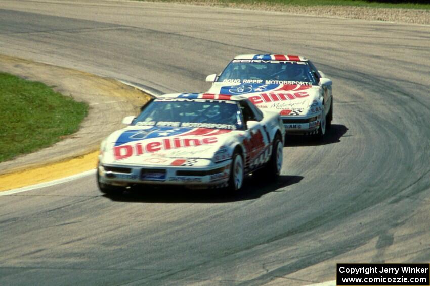 R.K. Smith's and Shawn Hendricks' Chevy Corvettes