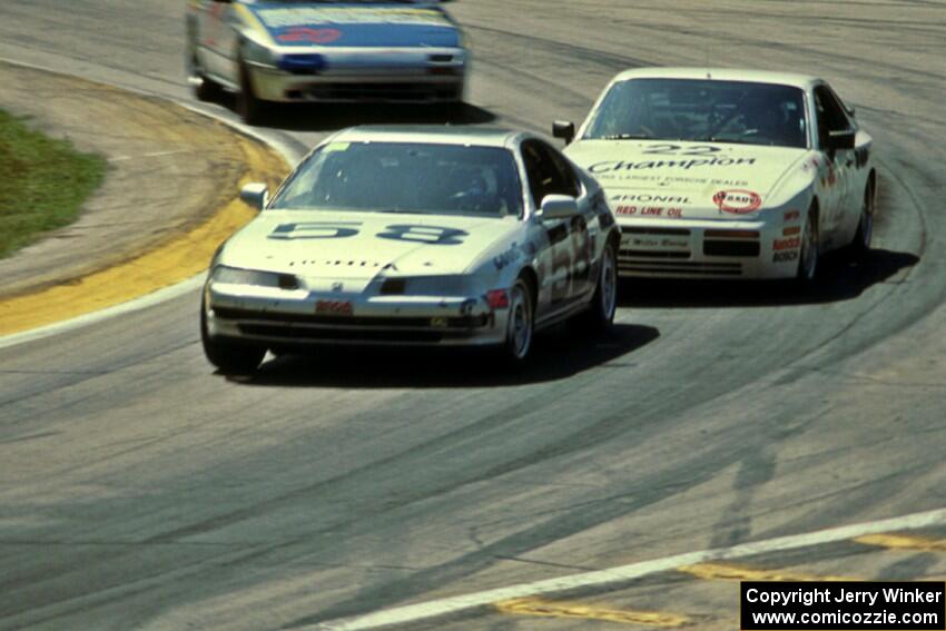 Norris Rancourt's Honda Prelude, Leigh Miller's Porsche 944 S2 and Gary Ain's Mazda RX-7
